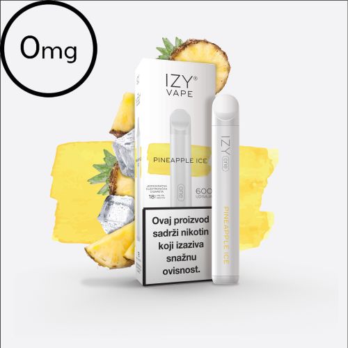 IZY ONE - Pineapple Ice 0mg, 600puffs