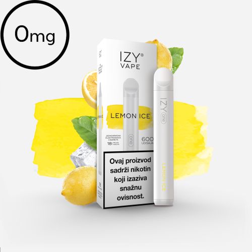 IZY ONE - Lemon Ice 0mg, 600puffs