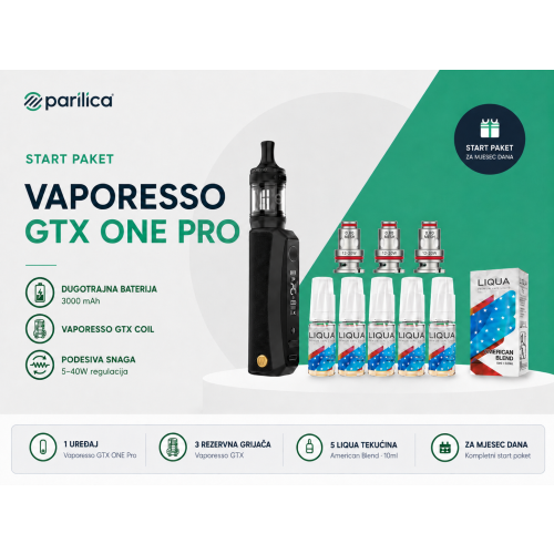 Vaporesso GTX ONE PRO - Start Paket za mjesec dana