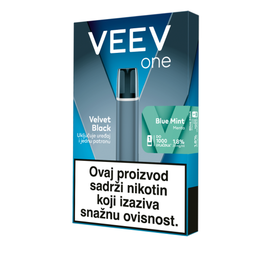 VEEV ONE startni paket: Velvet Black - Blue Mint
