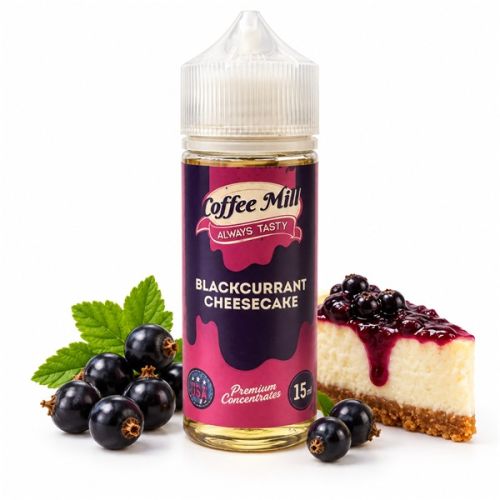Coffee Mill Blackcurrant Cheesecake 15ml in 120ml bottle